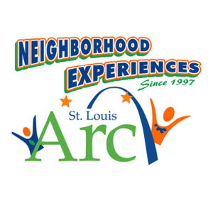 A logo for the st. Louis arc neighborhood experiences