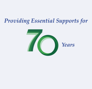 A green number 7 0 on a blue background